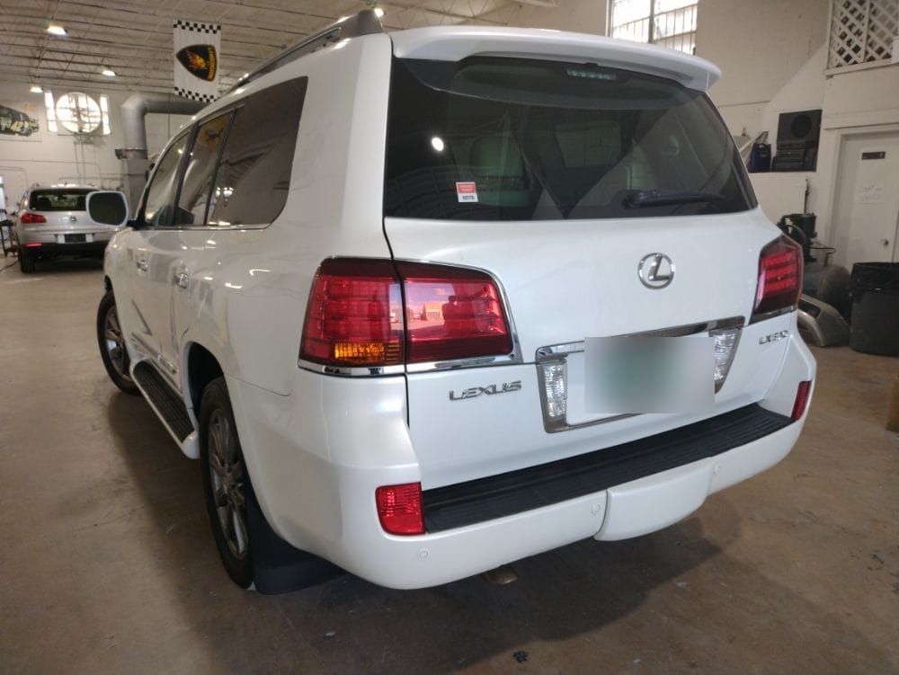 Lexus LX570 rear repaired and refinished